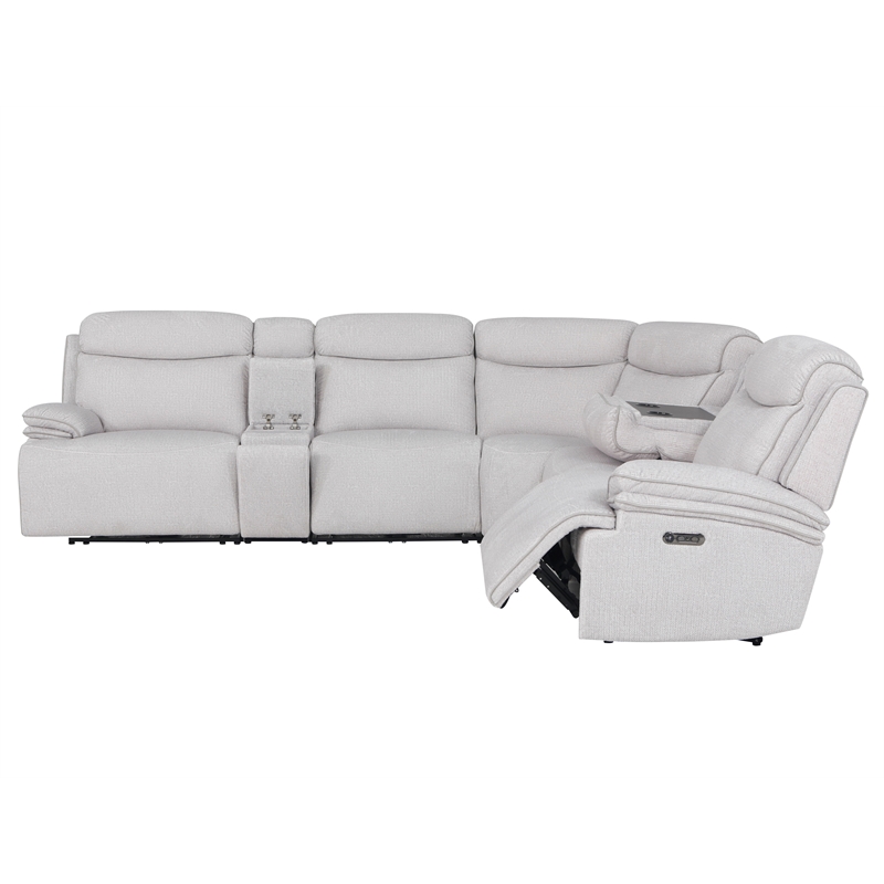 Parker Living Alpine - Airy Snow 6 Piece Power Reclining Sectional