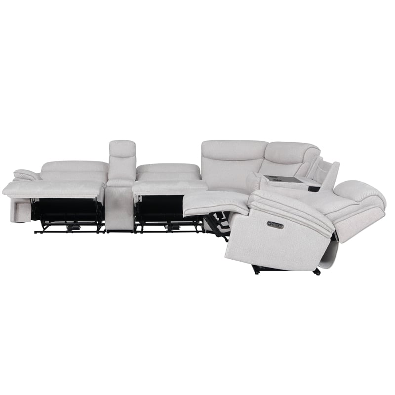 Parker Living Alpine - Airy Snow 6 Piece Power Reclining Sectional