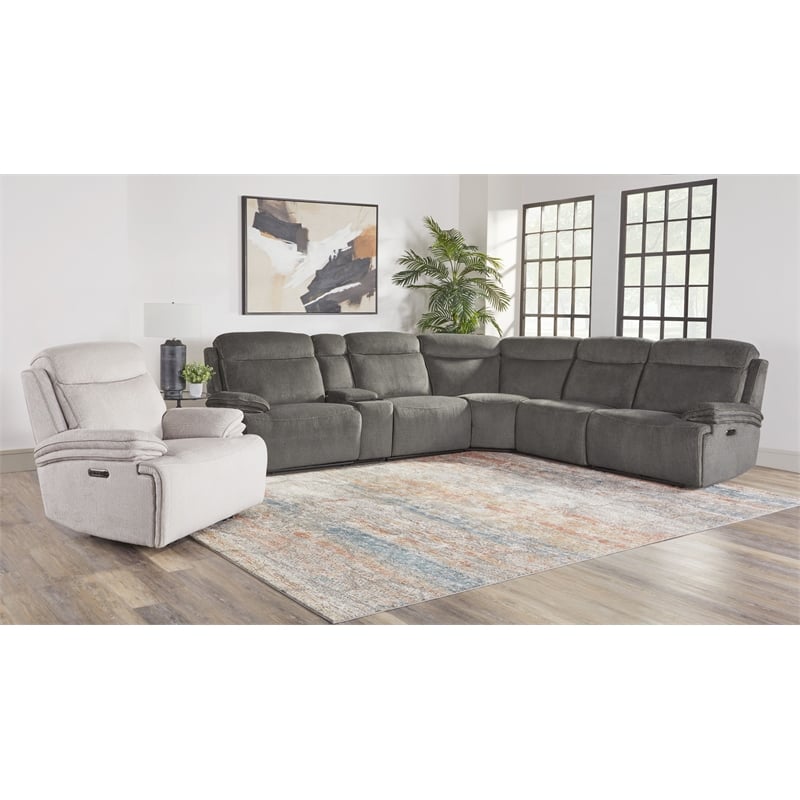 Parker Living Alpine - Airy Midnight 6 Piece Power Reclining Sectional
