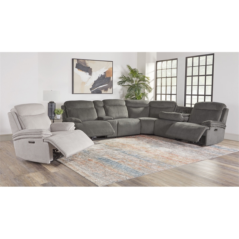 Parker Living Alpine - Airy Midnight 6 Piece Power Reclining Sectional