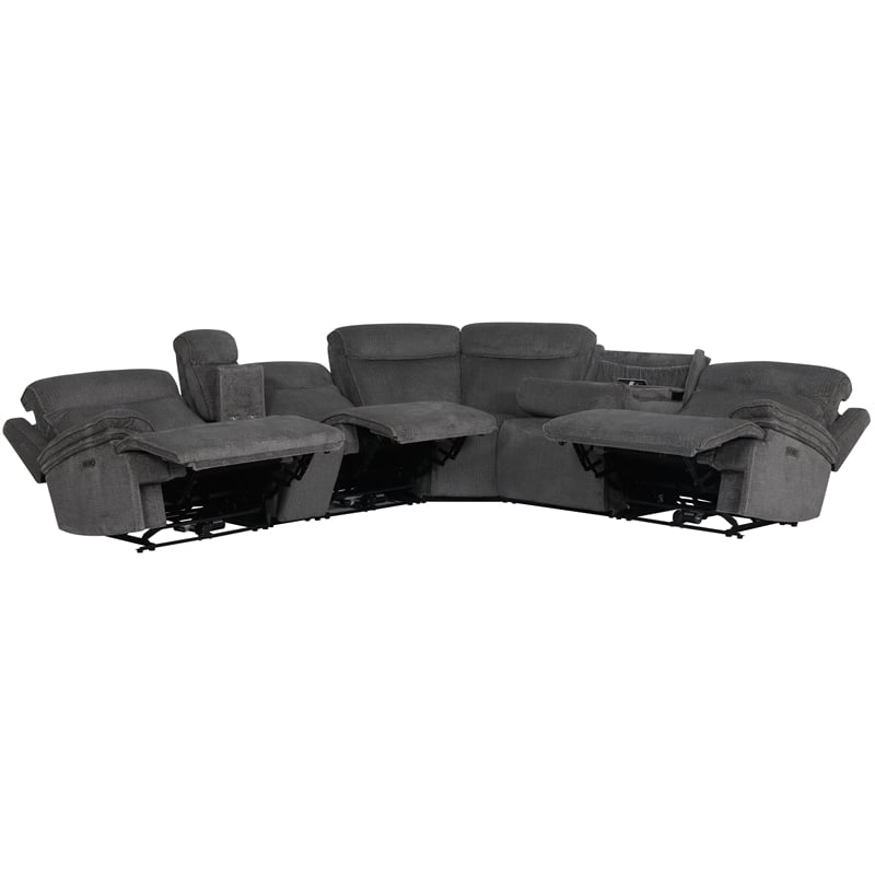 Parker Living Alpine - Airy Midnight 6 Piece Power Reclining Sectional