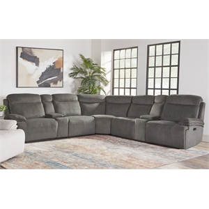 Parker Living Alpine - Airy Midnight 7 Piece Power Reclining Sectional