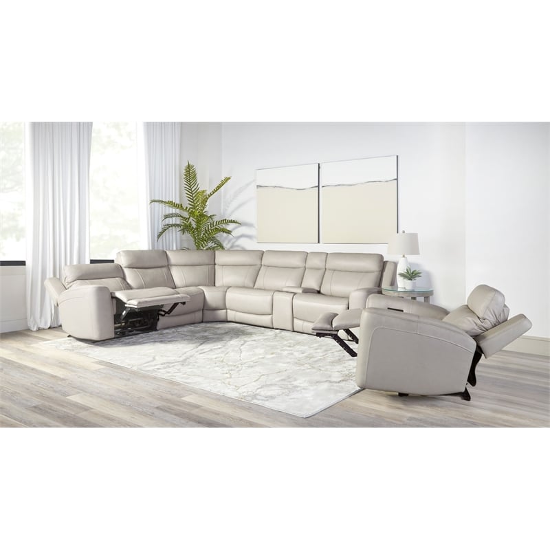 Parker Living Calgary - Stone 6 Piece Power Reclining Sectional
