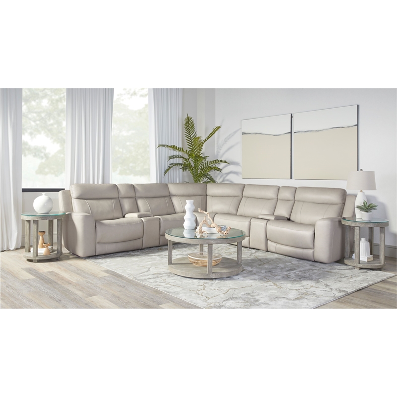 Parker Living Calgary - Stone 7 Piece Power Reclining Sectional