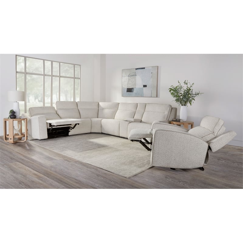 Parker Living Lancaster - Fluffy River Rock 6 Piece Power Reclining Sectional