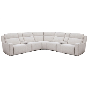 Parker Living Lancaster - Fluffy River Rock 7 Piece Power Reclining Sectional