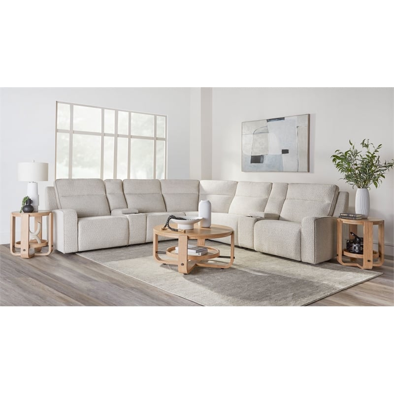 Parker Living Lancaster - Fluffy River Rock 7 Piece Power Reclining Sectional