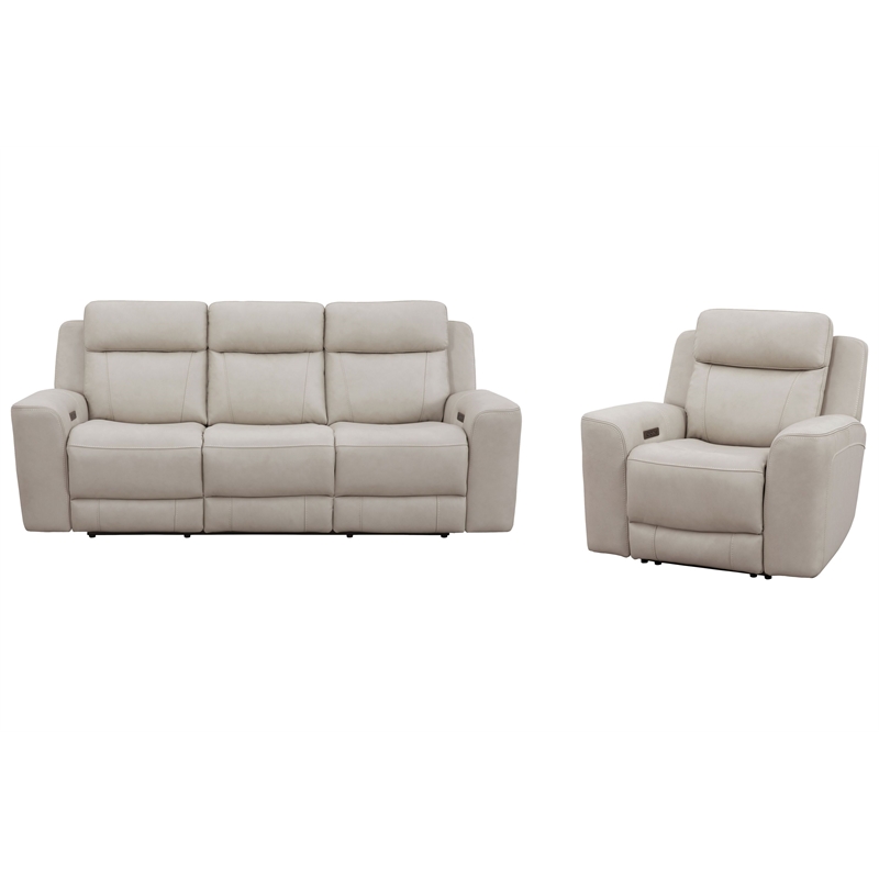 Parker Living Calgary Stone Power Reclining Sofa and Recliner