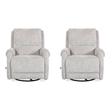 Parker Living Gentry Ecru Mist Manual Swivel Glider Recliner Two Pack