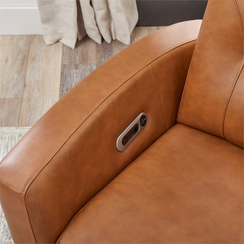 Parker Living Remmington Vintage Caramel Power Swivel Glider Recliner Two Pack