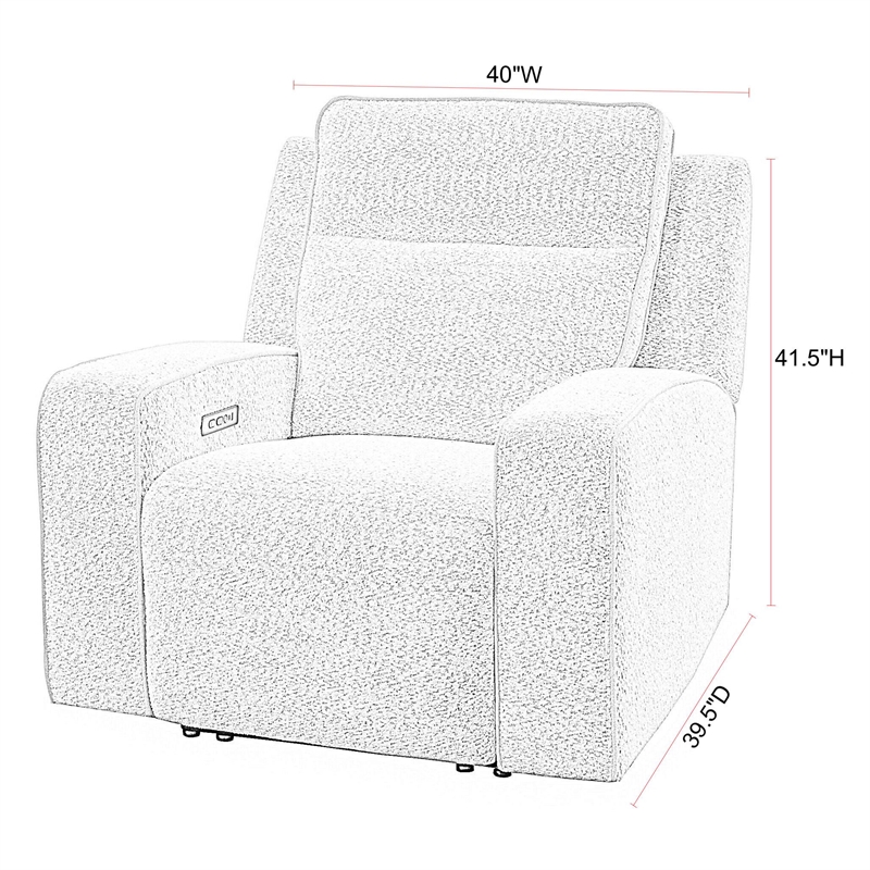 Parker Living Lancaster - Fluffy River Rock Power Zero Gravity Recliner P2