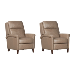 Parker Living Northfield Lotus Cream Power Cordless High Leg Recliner Two Pack