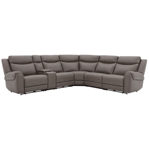 Parker Living Momentum - Dark Granite 6 Piece Modular Power Reclining Sectional