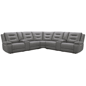 Parker Living Caldwell - Tahoe Fog 7 Piece Modular Power Reclining Sectional