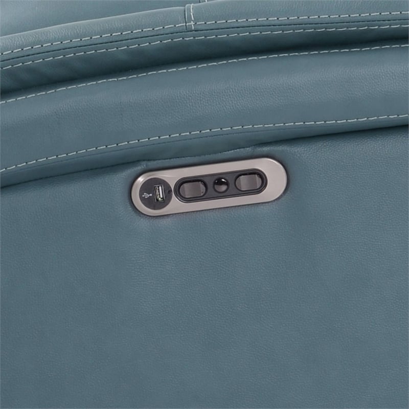 Parker Living Carnegie Verona Azure Cordless Power Swivel Glider Recliner 2 Pack