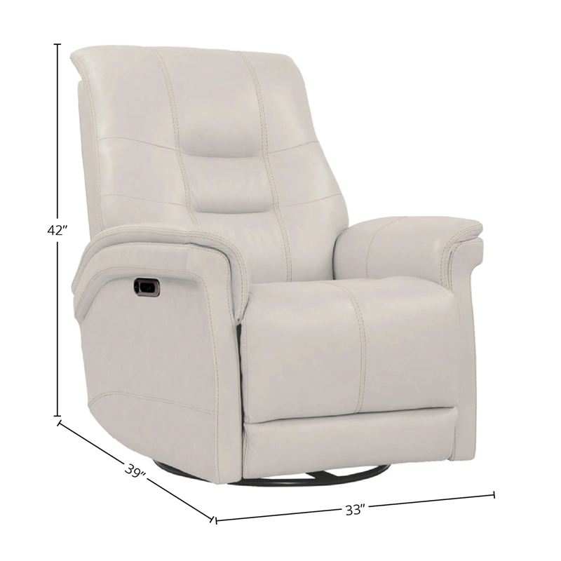 Parker Living Carnegie Verona Ivory Cordless Power Swivel Glider Recliner 2 Pack