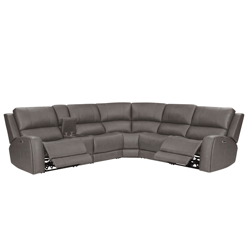 Parker Living Belmont - Autumn Fog 6Pc ZG Power Sectional with Power Headrests