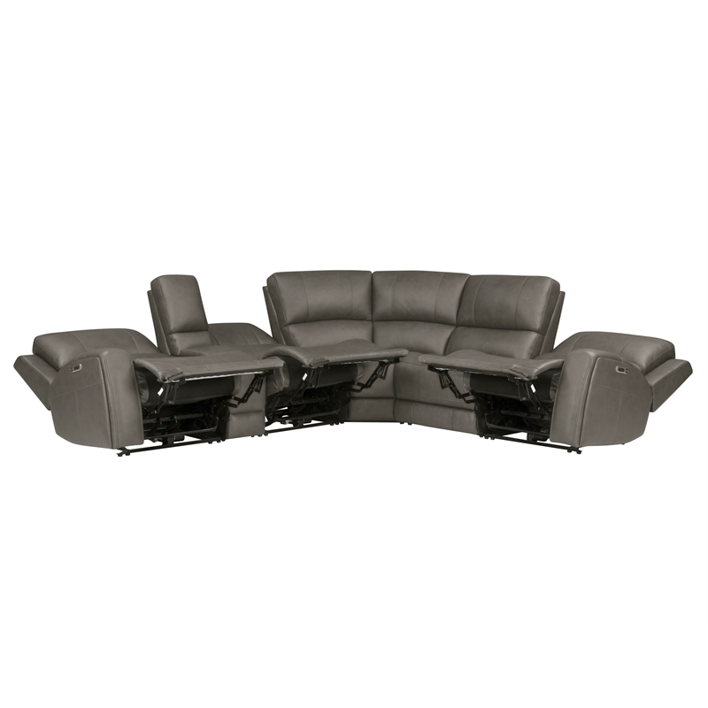Parker Living Belmont - Autumn Fog 6Pc ZG Power Sectional with Power Headrests