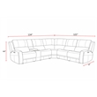 Parker Living Belmont - Autumn Fog 6Pc ZG Power Sectional with Power Headrests
