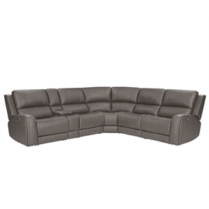 Parker Living Belmont - Autumn Fog 6Pc ZG Power Sectional with Power Headrests