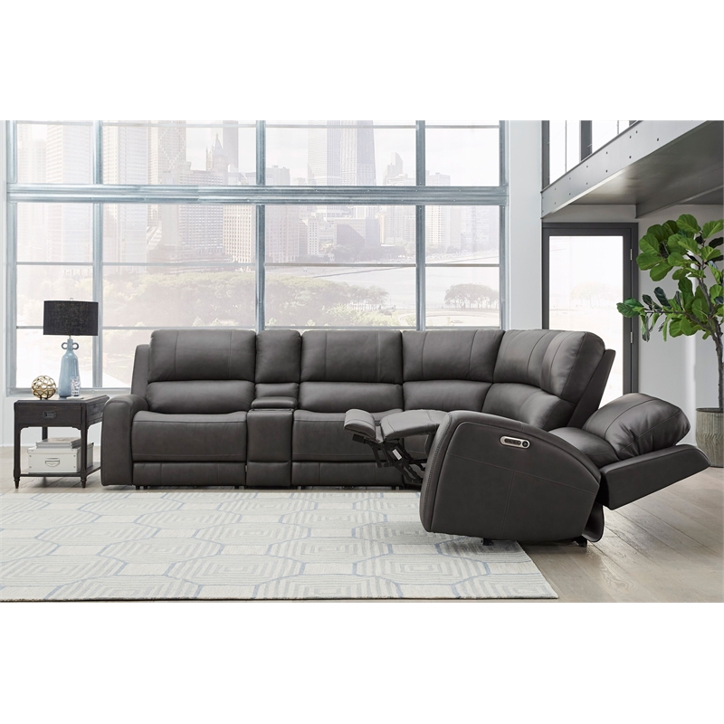 Parker Living Belmont - Autumn Fog 6Pc ZG Power Sectional with Power Headrests