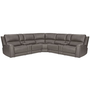 Parker Living Belmont - Autumn Fog 7Pc ZG Power Sectional with Power Headrests