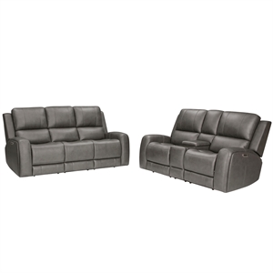 Parker Living Belmont - Autumn Fog ZG Power Reclining Sofa and Loveseat