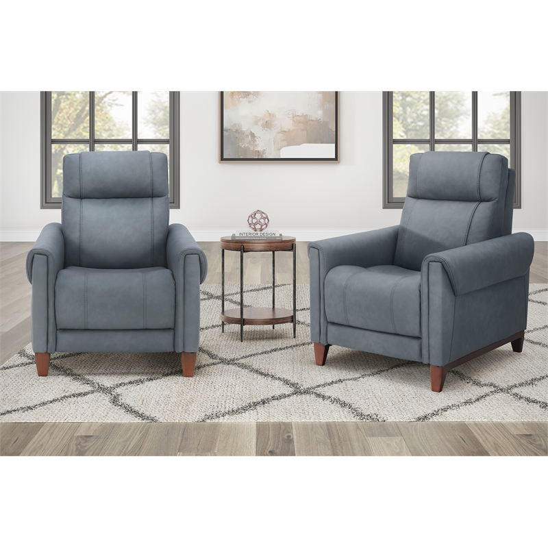 Parker Living Conrad - Blue Dusk Power High Leg Recliner P2 Two Pack