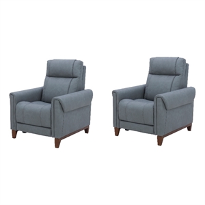 Parker Living Conrad - Blue Dusk Power High Leg Recliner P2 Two Pack