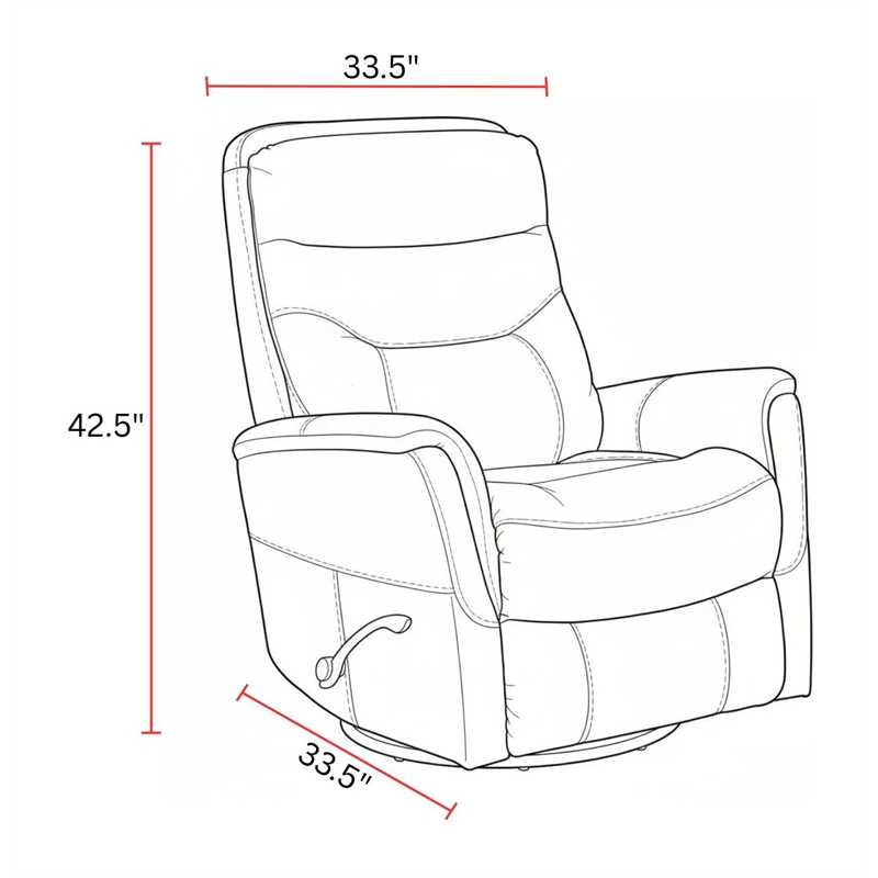 Parker Living Gemini - Snazzy Terracotta Manual Swivel Glider Recliner