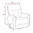 Parker Living Natalia - Nightfall Manual Swivel Glider Recliner