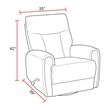 Parker Living Natalia - Nightfall Manual Swivel Glider Recliner Two Pack