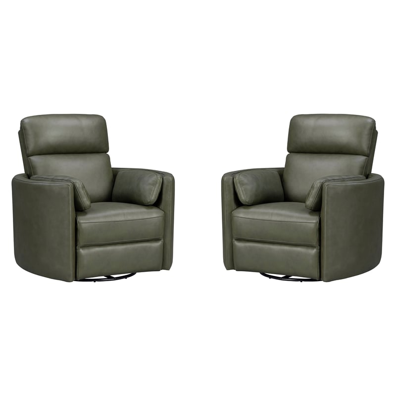Parker Living Radius - Lyric Sage Swivel Power Glider Recliner Two Pack