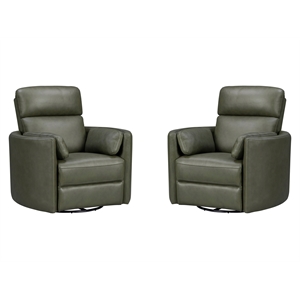 Parker Living Radius - Lyric Sage Swivel Power Glider Recliner Two Pack