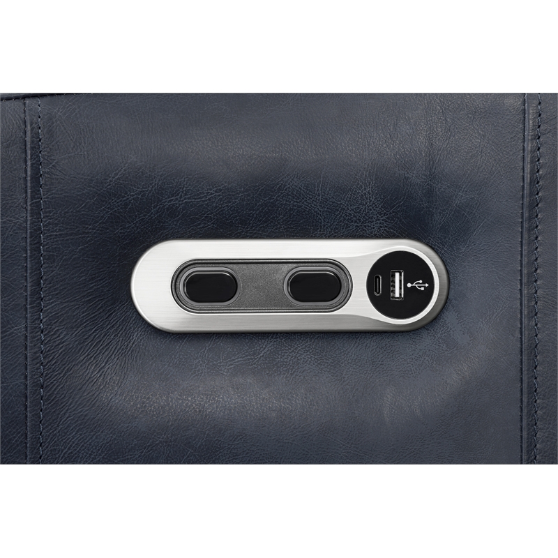 Parker Living Radius - Vintage Navy Swivel Power Glider Recliner Two Pack