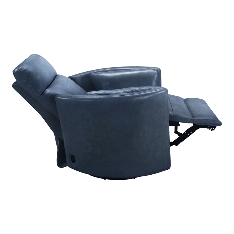 Parker Living Radius - Vintage Navy Swivel Power Glider Recliner Two Pack