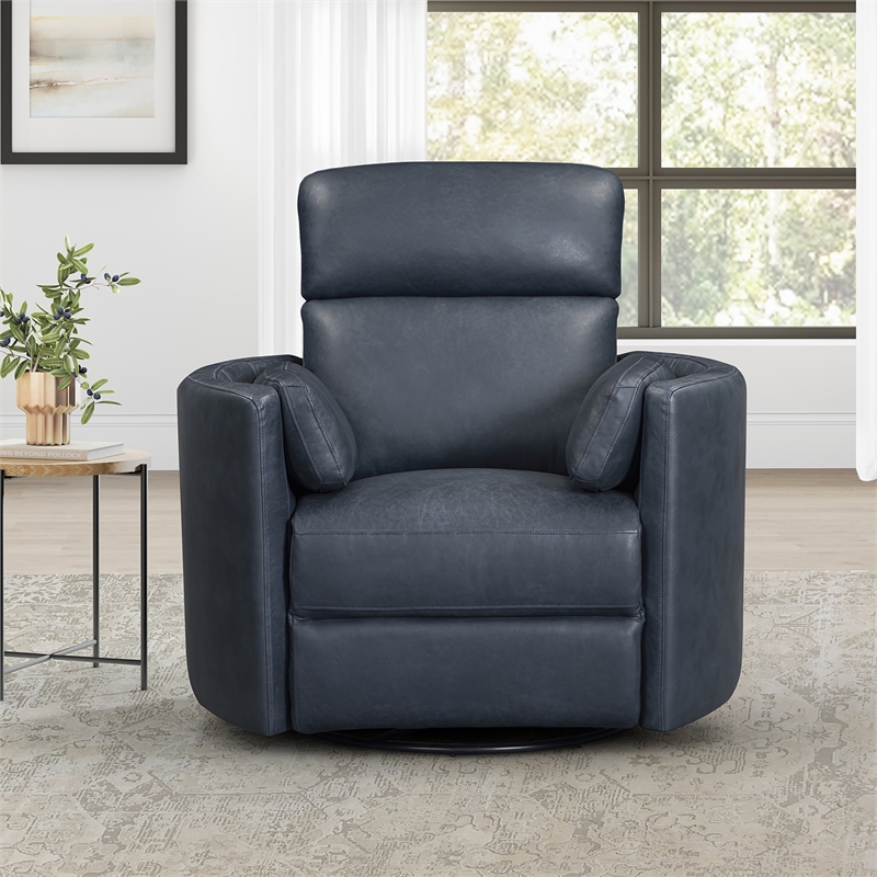 Parker Living Radius - Vintage Navy Swivel Power Glider Recliner Two Pack