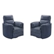 Parker Living Radius - Vintage Navy Swivel Power Glider Recliner Two Pack