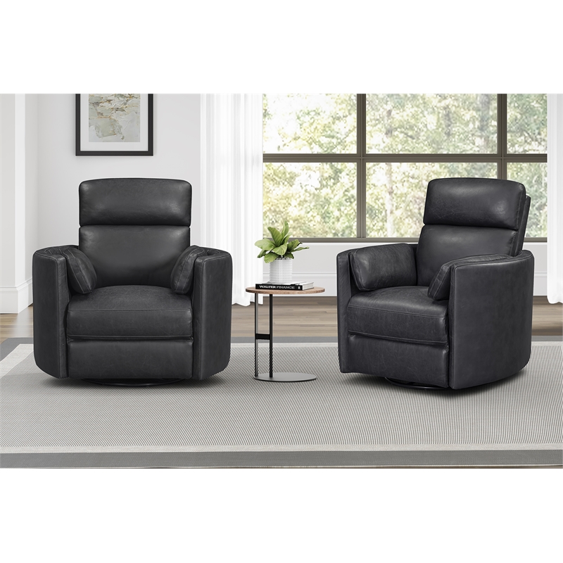 Parker Living Radius - Vintage Slate Swivel Power Glider Recliner Two Pack