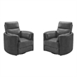 Parker Living Radius - Vintage Slate Swivel Power Glider Recliner Two Pack