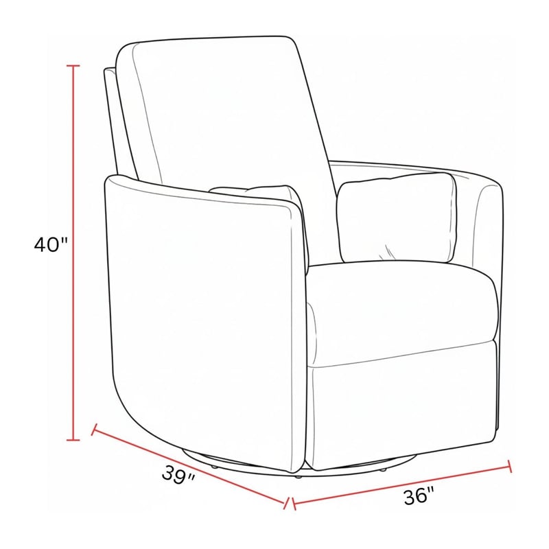 Parker Living Turner - Acadia White Manual Swivel Glider Recliner