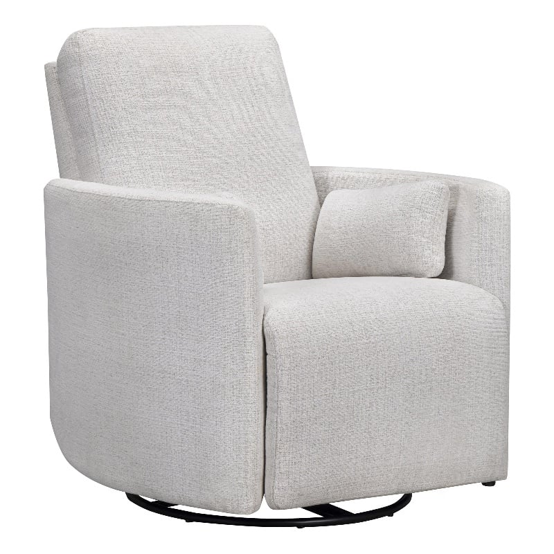 Parker Living Turner - Acadia White Manual Swivel Glider Recliner