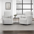 Parker Living Turner - Acadia White Manual Swivel Glider Recliner Two Pack