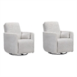 Parker Living Turner - Acadia White Manual Swivel Glider Recliner Two Pack