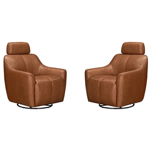 Parker Living Miles - Renaissance Cinnamon Swivel Gliding Accent Chair Two Pack