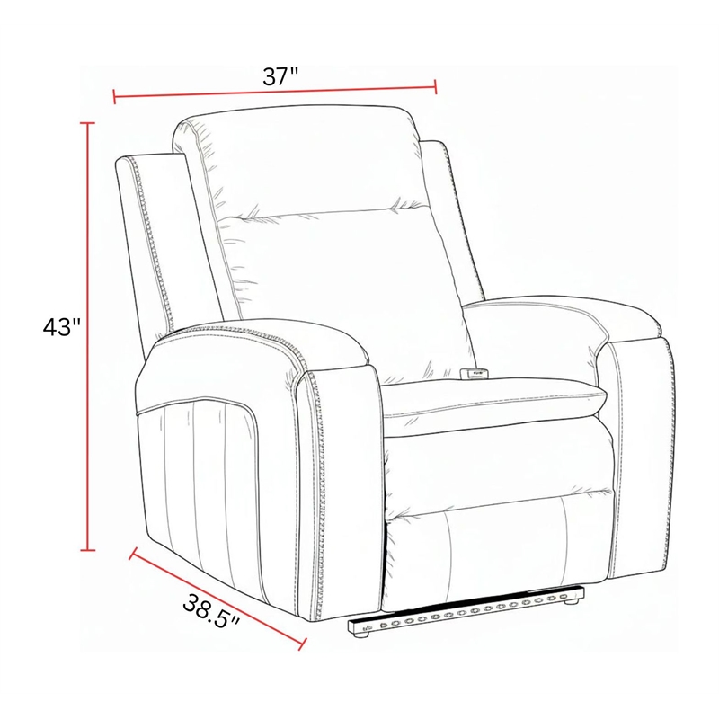 Parker Living Armstrong - Storm Power Recliner with Heat-Massage Two Pack