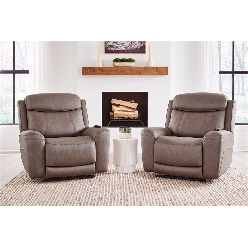 Parker Living Callahan - Brunette Power Lift Recliner with Heat Massage Two Pack