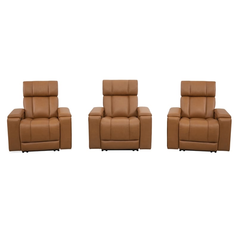 Parker Living Phoenix - Autumn Caramel ZG Power 3 Seat Home Theater Seating