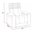 Parker Living Phoenix - Cabot Ebony ZG Power 3 Seat Home Theater Seating