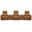 Parker Living Phoenix - Caramel ZG Power 3 Seat Home Theater Seating with 2 Wdgs